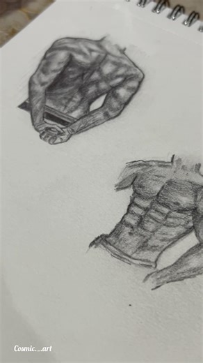 Male Physique Shading || Art Short ✍️#shorts #artshorts #drawing #shading #sketching #figureart