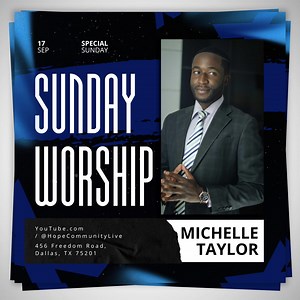 Editable Church Flyer Template, Sunday Worship Church Flyer, Church Flyer, Sunday Service, Gospel Event, Conference Flyer, Instant Download - Etsy