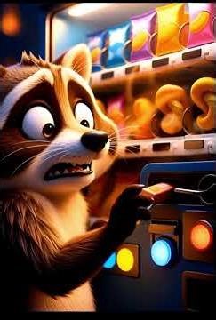 “The Silly Raccoon’s Snack Problem”🦝 #raccoon ”#shorts #funny #meme #cartoon #SnapToons