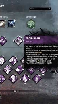 Stealthy generator build in dead by daylight ￼