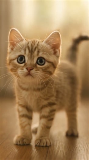 Cute Cat Stretching Big and Adorably