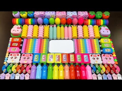 MIXING SLIME WITH CLAY VS MAKEUP VS GLITTER ! Mixing Random Things Into GLOSSY Slime #6641