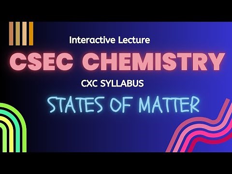 CSEC Chemistry lesson- States of Matter