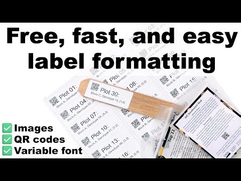 How to format labels (with advanced features and barcodes!) for free
