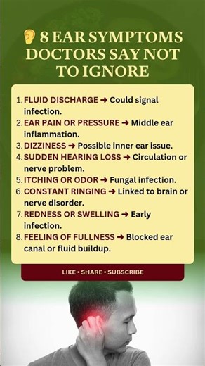 🚨 8 Ear Symptoms You Should Never Ignore