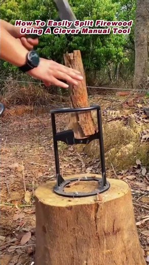 How To Easily Split Firewood Using A Clever Manual Tool