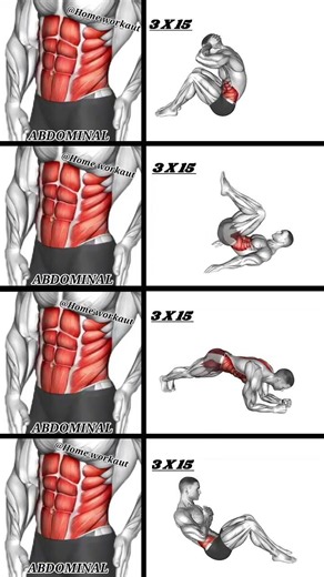 Dominos Workout 🔥 4 Exercises | 3x15 Fat Burning Routine at Home #3x15Workout #BurnFatFast
