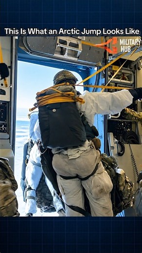 US Paratroopers Perform an Arctic Jump From C-17