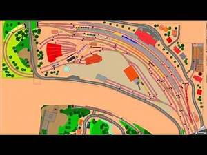 zoom simulation avec décor réseau train miniature avec CDM Rail