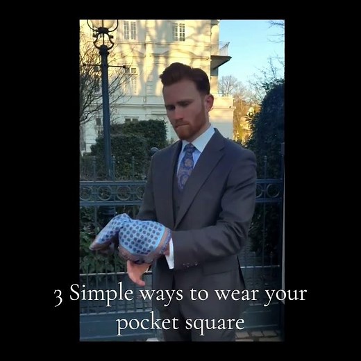 Marius demonstrates 3 easy ways to style your Elizabetta silk pocket square in his suit jacket.