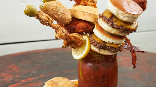 The Cafe's massive new Bloody Mary features bacon, chicken wings, biscuits, tater tots & more