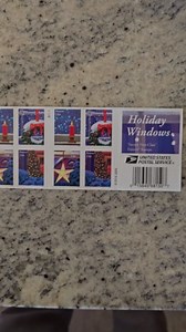 USPS Holiday Windows Forever Stamps Book of 20 - Scott 5145-5148