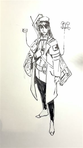 Fish.object on Instagram: "Day 6 Inking new character"