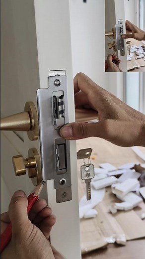 Fast & Professional Wooden Door Lock Installation – Perfect Finish with Tools Kit!