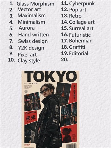 20 design styles to know Follow for more #desigstyles #graphicdesign