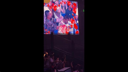 'Kiss Cam' captures couples in the crowd smooching at boxing match