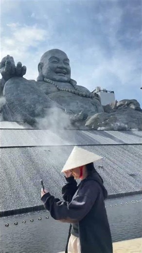 Tượng Phật Di Lặc trên đỉnh núi Bà Đen #review #nuibaden