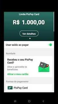 Pic pay libera os Primero cartão de crédito com limite