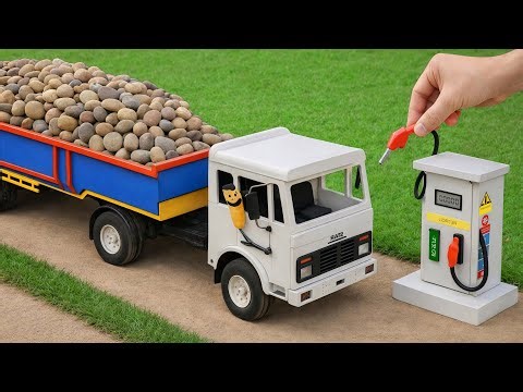 DIY Mini Truck Builds Strong Cement Bridge | Creative Engineering Construction Project