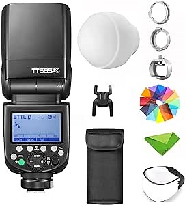 GODOX TT685II-C Flash for Canon Speedlight Camera Flash E-TTL Speedlite High-Speed Sync w/with Godox ML-CD15 Flash Diffuser Compatible for Canon Flash 5D Mark IV 6D Mark II 7D (Upgraded TT685C)