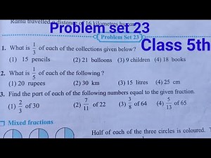 Practice set 23 Class 5th Maths