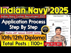 Indian Navy Civilian Application Process 2025 | 1100+ Posts | 10th Pass | Navy Civilian Apply Online