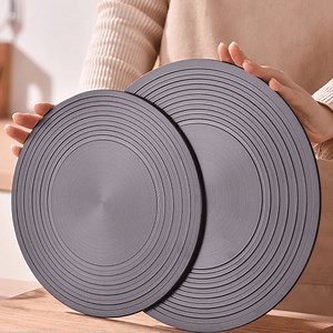 Qenwkxz 11 Inch Aluminum Alloy Heat Diffuser Plate for Gas Stove Glass Cooktop - Food Defrosting Tray Kitchen Flame Guard Simmer Plate Double-Sided Non-Slip Induction Diffuser Plate Heat Diffuser