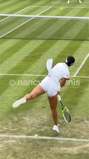 Alex Eala Serve Plus One Backhand Slow Motion #tennis #serve #slowmotion #backhand #grasscourt