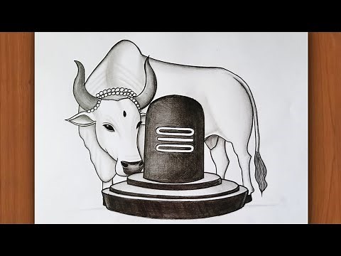 How to draw Shiva ling And Nandi / Easy Shiv ling drawing / Mahadev drawing / lavi arts