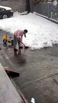 Comfortable snow removal operations ❄️☃️ice snow satisfying asmr asmrv