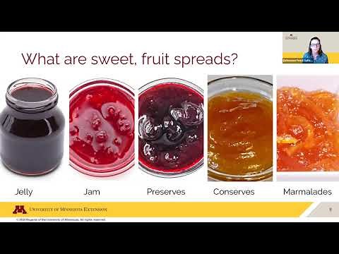 Making preserved fruit spreads.