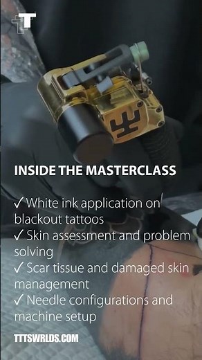 Master the art of white ink over blackout tattoos with @ivan_hack
