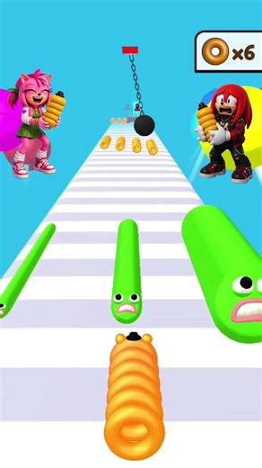 AMY ROSE V'S KNUCKLES SLITHER RUN RACE EPIC FINISH! 🛹😲 #3danimation #shortsfeed #gameplay