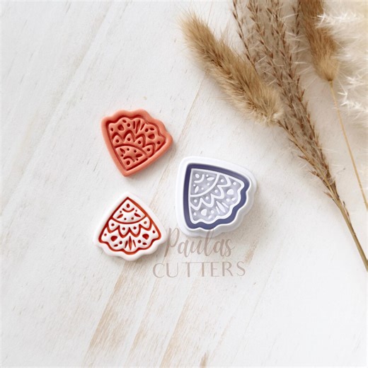 Boho Embossed Flower Polymer Clay Cutter | Imprint Clay Cutters | Polymer Clay Tool | Clay Earring Cutter | Boho Clay Cutter | Arch Cutter - Etsy