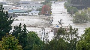 Footage reveals devastating impact of landslides in NZ town of Muriwai