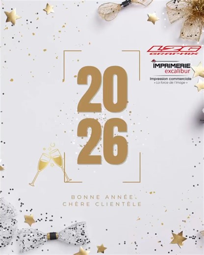 Bonne année à notre clientèle ! Que du meilleur à venir, santé, amour et prospérité ! 😃 | Line 2000 Graphix - L2G