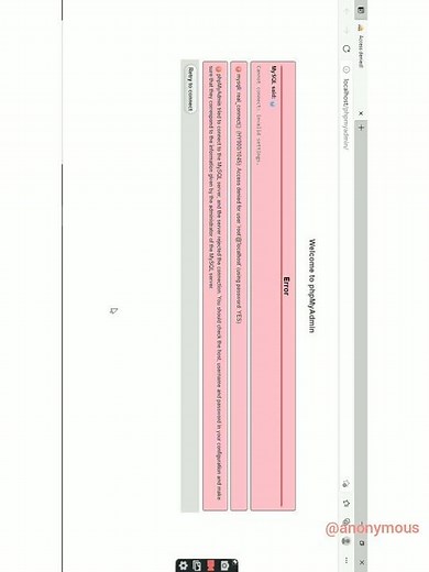 How to fix access denied myphpadmin | mysql | apache | database | xampp #shorts #short