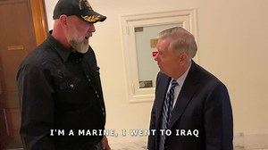 303K views · 3.3K reactions | Marine Corps Iraq Vet Jeff Key tried to have a civil conversation with Senator Lindsay Graham about our oath to defend the Constitution. Lindsay Graham chose Donald Trump over loyalty to our democracy. #VetsForImpeachment To get involved, text VETERAN to 52886. | Common Defense | Facebook