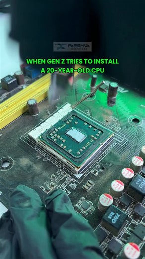 Parshva Computers l Computers Stores on Instagram: "How do you even install this CPU!? Contact us For Custom PC Build 📞 9222 888 678 📩 connect@parshvacomputers.com Or visit our website 🌍www.parshvacomputers.com ⚡️ EMI/FINANCE AVAILABLE ⚡️ Disclaimer: this video is made for entertainment purpose only. #parshvacomputers #parshvacomputersthane #pcbuild #asmrpcbuild #computershopthane"