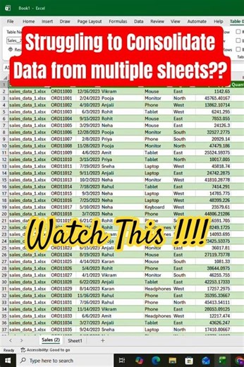 Data Consolidation Using Power Query