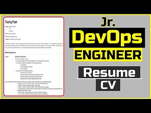 How to CREATE the PERFECT DevOps Engineer RESUME/CV | #noexperience