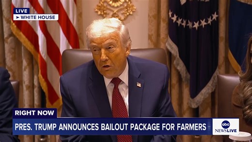 President Trump announced a $12 billion aid package for American farmers on Monday. The aid package comes as the U.S.-China trade war has hit soybean farmers especially hard. https://abcnews.link/KSPuPW0 | ABC News Politics