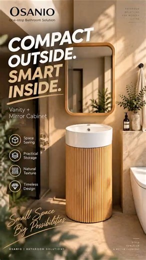 Small Space, Smart Bathroom Design | Vanity + Mirror Cabinet