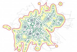 Travel distance (Isochrone) analysis for urban mobility