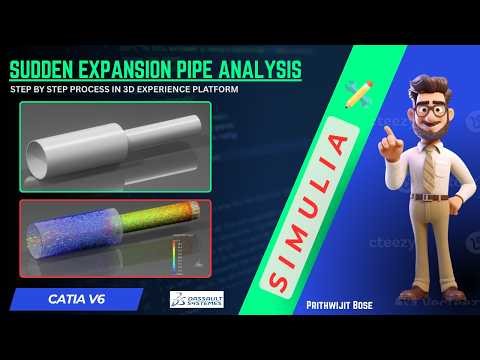 CFD Analysis of Sudden Expansion Pipe | SIMULIA 3DEXPERIENCE Full Tutorial