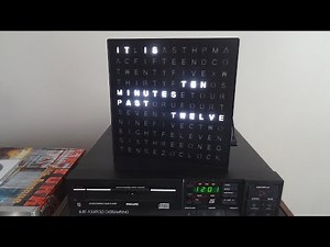 Word Clock. Tells theTime In Words. Novelty LED Light Up Word Clock. Present Idea. #gadgets