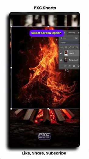 Fire 🔥 Editing | Photoshop Tutorial 2026 | #photoshop #edit #shorts