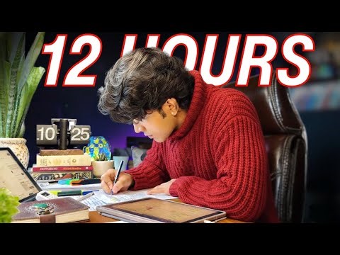12-Hour LIVE Study With Me | Cozy Ambience | 90/10 Pomodoro timer | Deep Work Mode