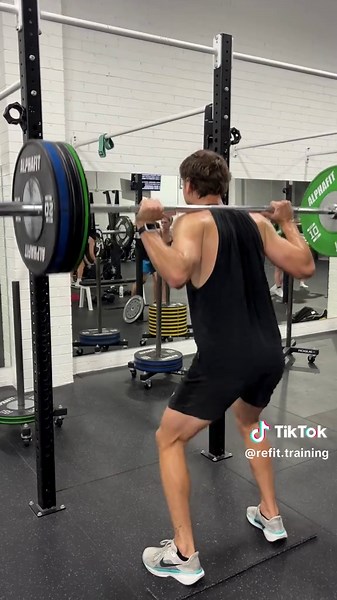 Squats done right. Building strength, one rep at a time. Full range. Solid form. Real results. #RefitCaringbah #Squats #StrengthTraining #ShireGyms #CaringbahGym #FunctionalFitness #LegDay #RefitStrong #SutherlandShireFitness