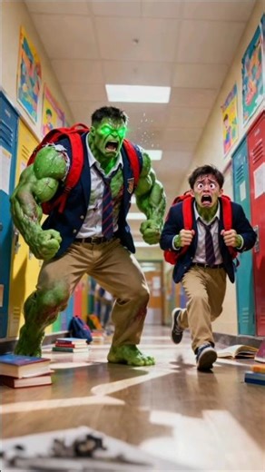 😱 ছোট হাল্ক ভয়ে কাঁপছে 😡 বড় হাল্ক রাগে অগ্নিমূর্তি! | Hulk School Story | Funny Hulk Short